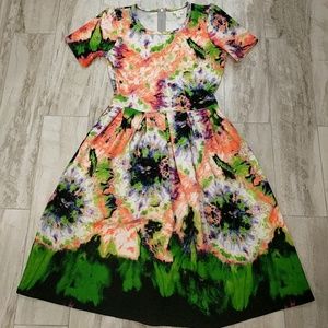 M Lularoe Amelia, dipped watercolor